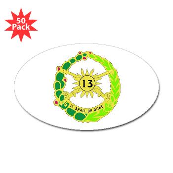 2S13CR - M01 - 01 - DUI - 2nd Squadron - 13th Cavalry Regiment - Sticker (Oval 50 pk)