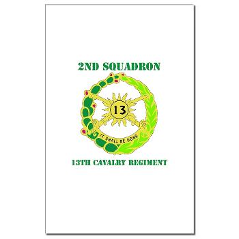 2S13CR - M01 - 02 - DUI - 2nd Squadron - 13th Cavalry Regiment with Text - Mini Poster Print