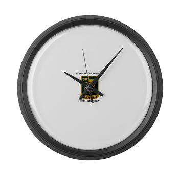 2S16CR - M01 - 03 - DUI - 2rd Squadron - 16th Cavalry Regiment with Text - Large Wall Clock