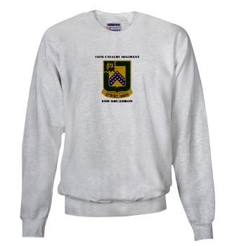 2S16CR - A01 - 03 - DUI - 2rd Squadron - 16th Cavalry Regiment with Text - Sweatshirt