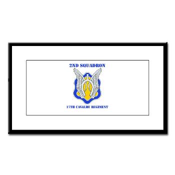 2S17CR - M01 - 02 - DUI - 2nd Sqdrn - 17th Cavalry Regiment with Text Small Framed Print - Click Image to Close