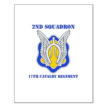 2S17CR - M01 - 02 - DUI - 2nd Sqdrn - 17th Cavalry Regiment with Text Small Poster