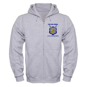 2S17CR - A01 - 03 - DUI - 2nd Sqdrn - 17th Cavalry Regiment with Text Zip Hoodie