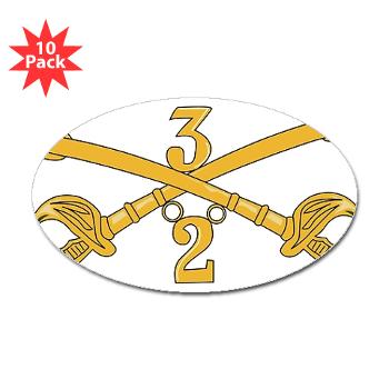 2S3ACR - M01 - 01 - DUI - 2nd Sqdrn - 3rd ACR Sticker (Oval 10 pk) - Click Image to Close