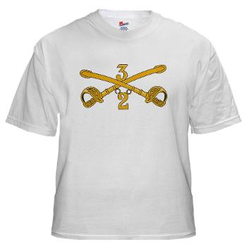 2S3ACR - A01 - 04 - DUI - 2nd Sqdrn - 3rd ACR White T-Shirt - Click Image to Close