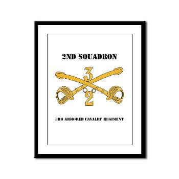 2S3ACR - M01 - 02 - DUI - 2nd Sqdrn - 3rd ACR with Text Framed Panel Print - Click Image to Close