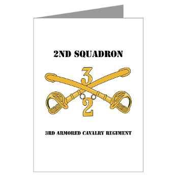 2S3ACR - M01 - 02 - DUI - 2nd Sqdrn - 3rd ACR with Text Greeting Cards (Pk of 10) - Click Image to Close
