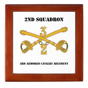 2S3ACR - M01 - 03 - DUI - 2nd Sqdrn - 3rd ACR with Text Keepsake Box - Click Image to Close
