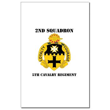 2S5CR - M01 - 02 - DUI - 2nd Squadron - 5th Cavalry Regiment with Text - Mini Poster Print - Click Image to Close