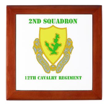 2S7CR - M01 - 03 - DUI - 2nd Sqdrn - 7th Cavalry Regt with Text - Keepsake Box - Click Image to Close