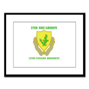 2S7CR - M01 - 02 - DUI - 2nd Sqdrn - 7th Cavalry Regt with Text - Large Framed Print - Click Image to Close