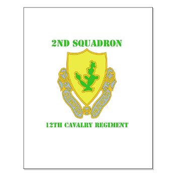 2S7CR - M01 - 02 - DUI - 2nd Sqdrn - 7th Cavalry Regt with Text - Small Poster