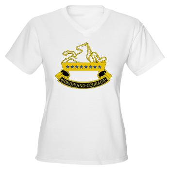 2S8CR - A01 - 04 - DUI - 2nd Squadron - 8th Cavalry Regiment - Women's V-Neck T-Shirt - Click Image to Close