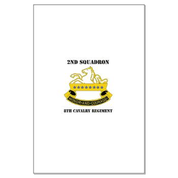 2S8CR - M01 - 02 - DUI - 2nd Squadron - 8th Cavalry Regiment with Text - Large Poster