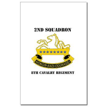 2S8CR - M01 - 02 - DUI - 2nd Squadron - 8th Cavalry Regiment with Text - Mini Poster Print - Click Image to Close
