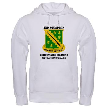 2SLRSABN38CR - A01 - 03 - DUI - 2nd Sqdrn (LRS)(Abn) - 38th Cavalry Regt with Text Hooded Sweatshirt - Click Image to Close