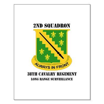 2SLRSABN38CR - M01 - 02 - DUI - 2nd Sqdrn (LRS)(Abn) - 38th Cavalry Regt with Text Small Poster