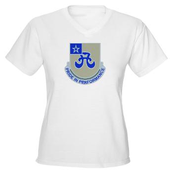 308BSB- A01 - 04 - DUI - 308th Bde - Support Bnt - Women's V-Neck T-Shirt