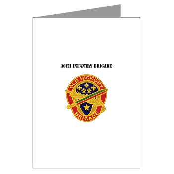 30IB - M01 - 02 - DUI - 30th Infantry Brigade with Text - Greeting Cards (Pk of 20)