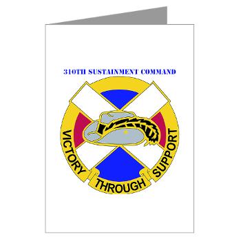 310SC - M01 - 02 - DUI - 310th Sustainment Command with text Greeting Cards (Pk of 10)