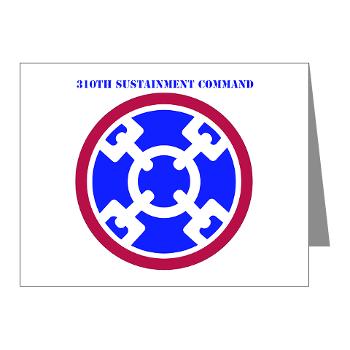 310SC - M01 - 02 - SSI - 310th Sustainment Command with text Note Cards (Pk of 20) - Click Image to Close