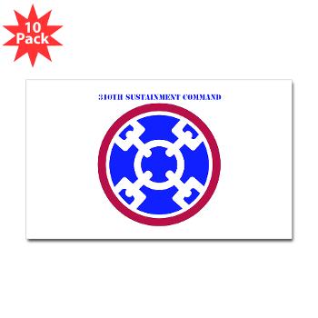 310SC - M01 - 01 - SSI - 310th Sustainment Command with text Sticker (Rectangle 10 pk) - Click Image to Close