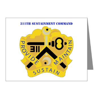 311SC - A01 - 01 - DUI - 311th Sustainment Command with Text - Note Cards (Pk of 20)