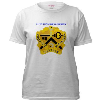 311SC - A01 - 01 - DUI - 311th Sustainment Command with Text - Women's T-Shirt - Click Image to Close