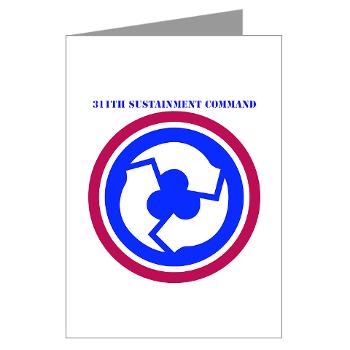 311SC - A01 - 01 - SSI - 311th Sustainment Command with Text - Greeting Cards (Pk of 10) - Click Image to Close