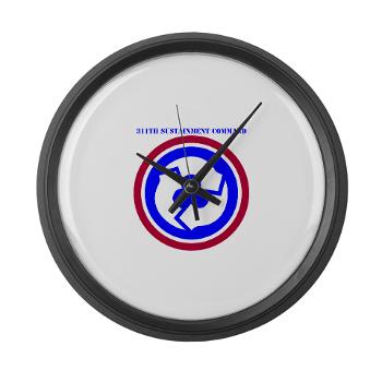 311SC - A01 - 01 - SSI - 311th Sustainment Command with Text - Large Wall Clock
