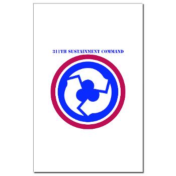 311SC - A01 - 01 - SSI - 311th Sustainment Command with Text - Mini Poster Print