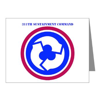 311SC - A01 - 01 - SSI - 311th Sustainment Command with Text - Note Cards (Pk of 20)