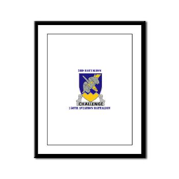 3158AB - M01 - 02 - DUI - 3 - 158 Aviation Battalion with Text - Framed Panel Print