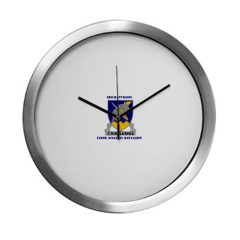 3158AB - M01 - 04 - DUI - 3 - 158 Aviation Battalion with Text - Modern Wall Clock