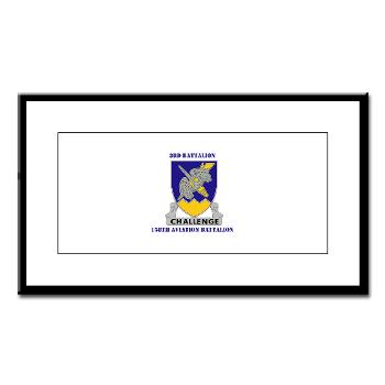 3158AB - M01 - 02 - DUI - 3 - 158 Aviation Battalion with Text - Small Framed Print