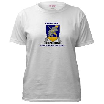 3158AB - A01 - 04 - DUI - 3 - 158 Aviation Battalion with Text - Women's T-Shirt