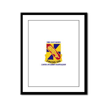 3159AB - M01 - 02 - DUI - 3 - 159 Aviation Battalion with Text - Framed Panel Print