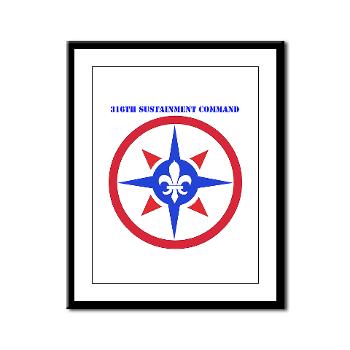 316SC - M01 - 02 - SSI - 316th Sustainment Command with Text - Framed Panel Print - Click Image to Close