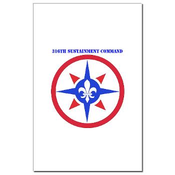 316SC - M01 - 02 - SSI - 316th Sustainment Command with Text - Mini Poster Print