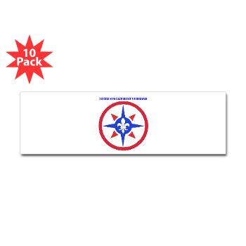 316SC - M01 - 01 - SSI - 316th Sustainment Command with Text - Sticker (Bumper 10 pk)