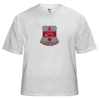 317EB - A01 - 04 - DUI - 317th Engineer Battalion - White T-Shirt