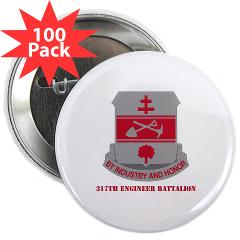 317EB - M01 - 01 - DUI - 317th Engineer Battalion with Text - 2.25" Button (100 pack)