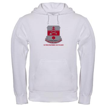 317EB - A01 - 03 - DUI - 317th Engineer Battalion with Text - Hooded Sweatshirt