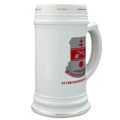 317EB - M01 - 03 - DUI - 317th Engineer Battalion with Text - Stein
