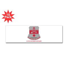 317EB - M01 - 01 - DUI - 317th Engineer Battalion with Text - Sticker (Bumper 10 pk)