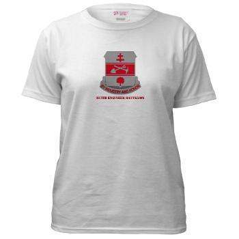 317EB - A01 - 04 - DUI - 317th Engineer Battalion with Text - Women's T-Shirt