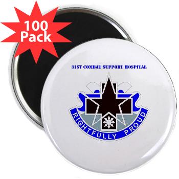 31CSH - M01 - 01 - DUI - 31st Combat Support Hospital with Text - 2.25" Magnet (100 pack)