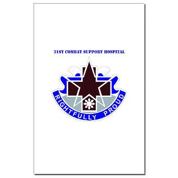31CSH - M01 - 02 - DUI - 31st Combat Support Hospital with Text - Mini Poster Print