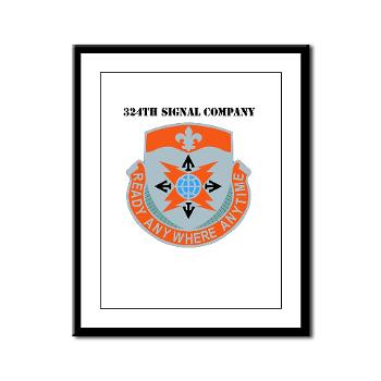 324SC - M01 - 02 - DUI - 324th Signal Company with Text - Framed Panel Print