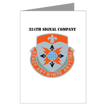 324SC - M01 - 02 - DUI - 324th Signal Company with Text - Greeting Cards (Pk of 10)